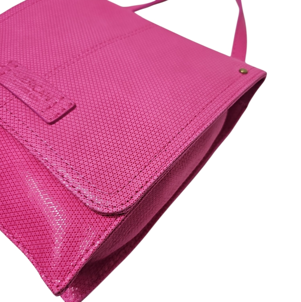 American Leather Co. Pink Leather Book Flap Crossbody - Picture 7 of 11